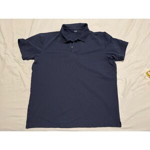 Uniqlo Men’s Piqué Polo Shirt  Navy Blue – Size XL – Casual Classic / Minimalist